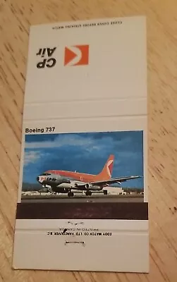 Vintage Matchbook CP Air Boeing 737 Jet Airplane Plane Aviation Ephemera Flying  • $14.99