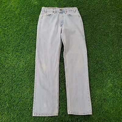 Vintage LEVIS 505 Orange-Tab Straight Jeans 30x31 (Tag 33x32) Faded Light-Wash • $111.80