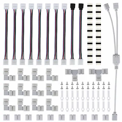 75Pcs/set 4Pin RGB 5050 LED Connector LED Strip Light Connectors Accessories Kit • $12.55