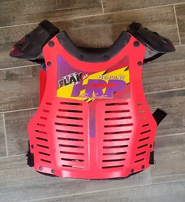 Vintage HRP Flak Jak Air System Motocross Chest Protector Adult Extra Large Red • $79.99