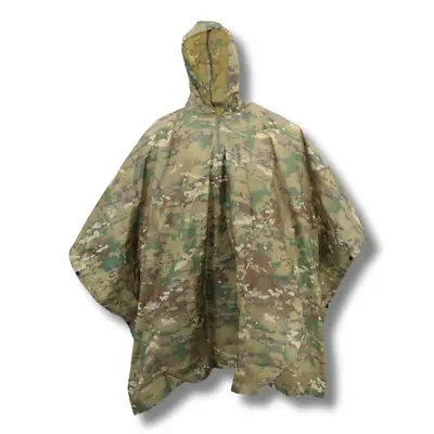Waterproof Polyester Rain Poncho W/ Pouch Compact Portable Quarter Zip Import • $24.99