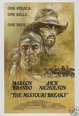 The Missouri Breaks Marlon Brando Vintage Movie Poster • $6.49