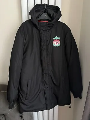 LIVERPOOL Football Club LFC - Mens Black Winter Warm Coat Hooded / Jacket Size S • £34.99