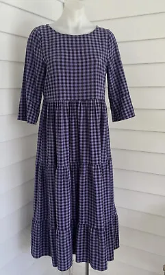 Mr Zimi Gingham Light Purple Checked Cotton  Dress Size 8 As New ! • $58