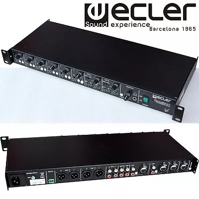 Ecler SAM614T Professional 4826CM 19   Audio Mixer 6 Channel 4xMIC 2xOUTPUT • £376.56