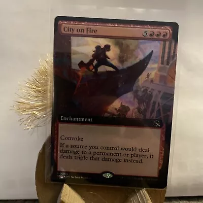 City On Fire - 0363 FOIL EXTENDED ART March Of The Machine MTG Pack Fresh • $3.75