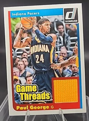 Paul George 2014-15 Donruss Game Threads Jersey Game Used Material JSY GU SP • $0.01