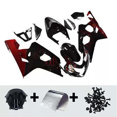 Deep Red Black Fairings For Suzuki GSXR600 GSXR750 2004 2005 K4 04 05 Bodywork • $409.95