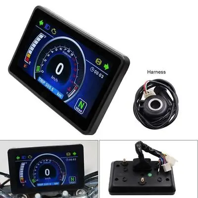 Motorcycle Dirt Bike Full LCD Screen Speedometer Digital Odometer Speed Meter • $261.58