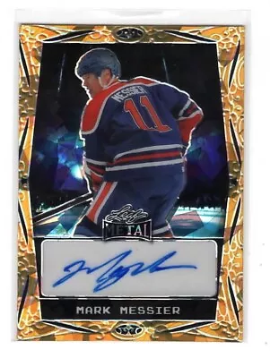 2024 Leaf Metal Hockey Legends Gold Shimmer MARK MESSIER Auto /1 Oilers Rangers • $46.56