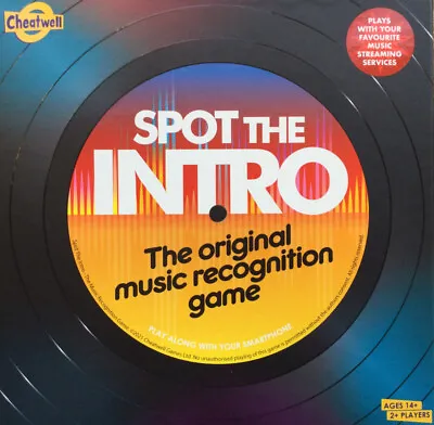 Spot The Intro Music Board Game Cheatwell Games - NEW & SEALED • £24.95