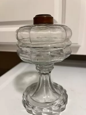 Glass Pedestal Oil Lamp • $39