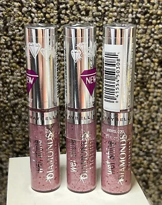 3 Maybelline Wet Shine Diamonds Liquid Lipcolor Lip Gloss~ Clearly Lilac~HTF • $29.99