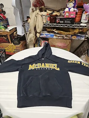 Vintage McDaniel College Champion Hoodie - Size Small Black Cotton Polyester  • $35
