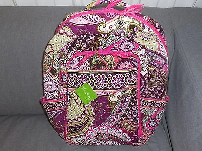 Vera Bradley Very Berry Paisley Laptop Tech Backpack NEW $109 MSRP #12748-063 • $79.95