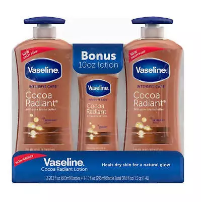 Vaseline Intensive Repair Cocoa Radiant Body Lotion 2 Pk./20.3 Fl. Oz. With Bon • $28.79