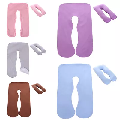 Pregnancy Pillow Cover Soft Wedge U-Shape Full Body Maternity Pillow • $20.68