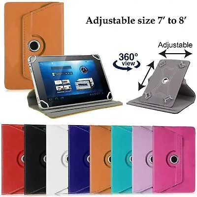 360 Rotating Leather Cover Case Stand Wallet For Laser 7'' 8'' Tablet • $11.08