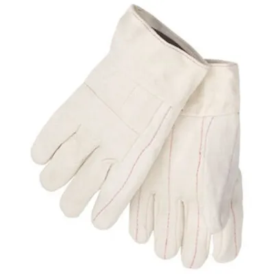 $8 • Buy Black Stallion 1224 24 Oz. White Cotton Hot Mill Gloves Large