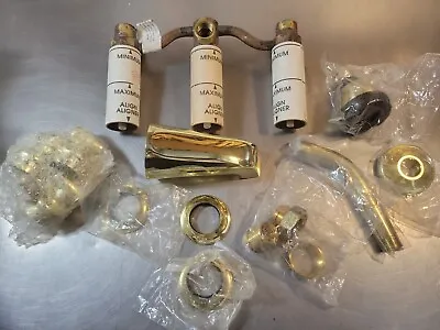 Eljer Vintage Polished Brass Dual Control 3 Valve Tub Shower Faucet Less Handles • $249.88