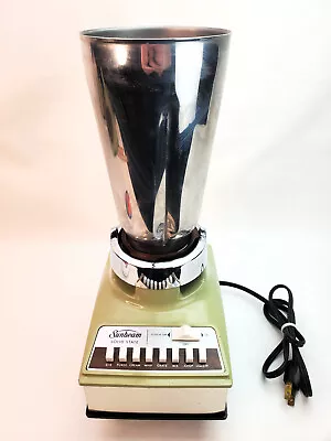 Vintage Sunbeam Blender 8 Speed Solid State Avocado Steel Pitcher No Lid 700watt • $19.95