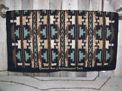 Broken Arrow Show Blanket - 38 X 34 (Black Base/Fawn & Sage Accents) • $129.50