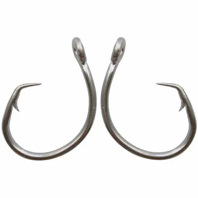 39960 Tuna Circle Fishing Hook Stainless Steel Big Game Saltwater Hook 8/0-28/0 • $8.99