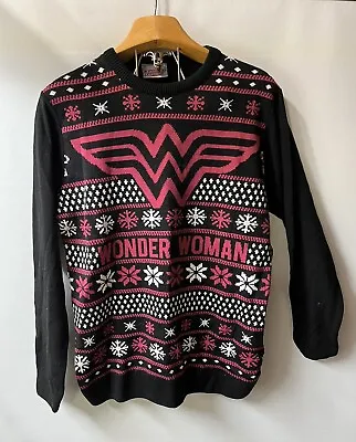 Christmas Knitted Sweater Wonder Woman Justice League Size L DC Comics • $48.99