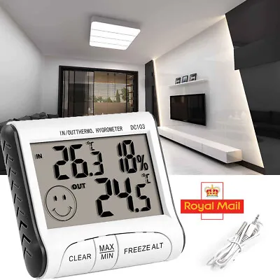 £5.98 • Buy Digital LCD Indoor Outdoor Thermometer Humidity Meter Hygrometer Temperature