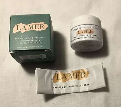 LA MER The Moisturizing Soft Cream - Anti-Aging - Travel Sized .24 Oz / 7 ML • $23