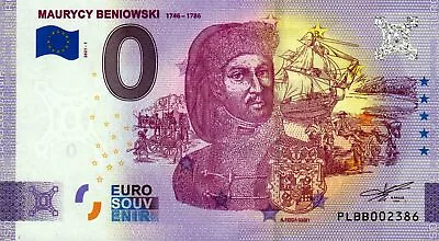 £7.54 • Buy Zero Euro Bill - 0 Euro Bill - Poland - Maurycy Beniowski 2021-1 Anniversary