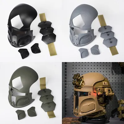 Tactical Helmet Mask Black Lens Face Mask Ear Protector For Maritime Fast Helmet • £51.58
