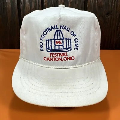 Vintage Pro Football Hall Of Fame Hat Ball Cap 80s 90s Canton Ohio NFL 1980s Vtg • $14.85