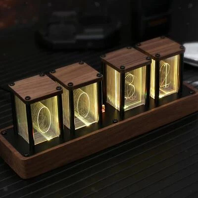£52.61 • Buy RGB Nixie Tube Clock, Color Changing, LED Desktop Clock Gift Glow Tube Alarm