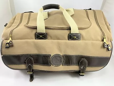 Vintage Eddie Bauer Ford Edition Canvas & Leather Carry-On Duffel Bag No Strap • $29.99