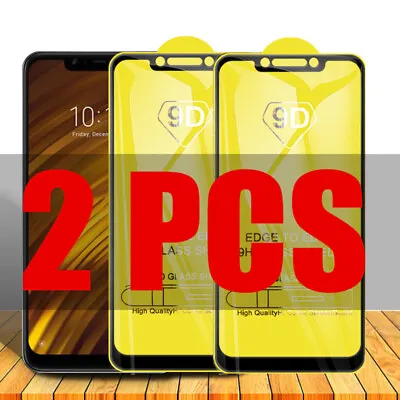 $15.39 • Buy 2-Pack 9D Glass Screen Protector For Xiaomi Pocophone F1