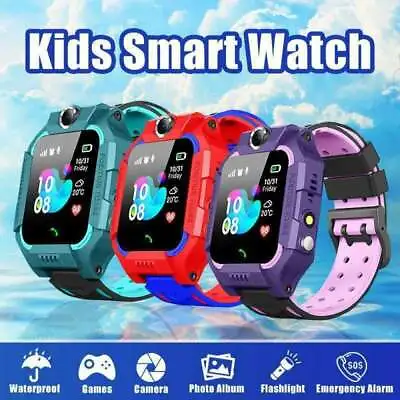 $23.99 • Buy Waterproof Kids Smart Watch Phone GSM SIM Alarm Camera SOS Call GPS Tracker