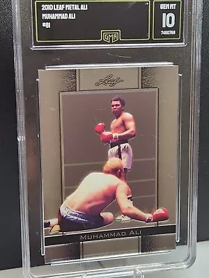 2010 Leaf Metal Ali Muhammad Ali #81 GMA 10 Gem Mint • $12.76