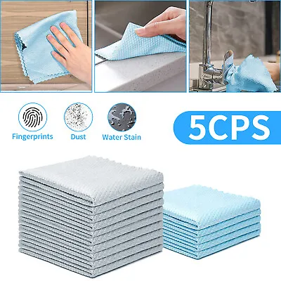 5 Pcs Microfiber Cleaning Cloth Rag Car Wash Polishing No Scratch Dusting Towel • $3.99