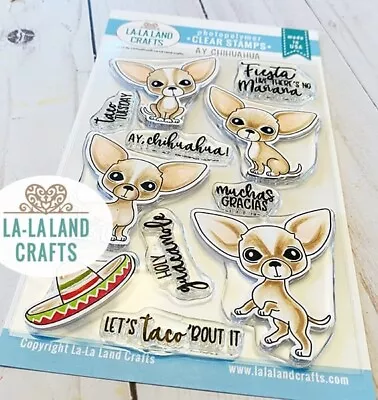 AY CHIHUAHUA-La-La Land Crafts Clear Photopolymer Stamp-Stamping Craft-Fiesta • $18.99
