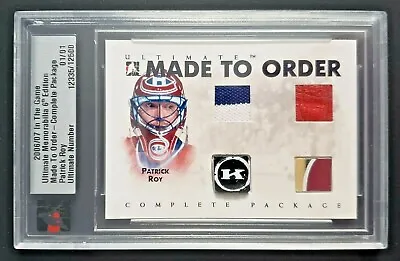 2006-07 ITG Ultimate Made To Order Complete Package Stick Patch Patrick Roy 1/1 • $349.99