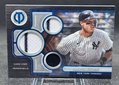 Aaron Judge 2024 Topps Tribute Triple Relic Blue /150 New York Yankees • $75