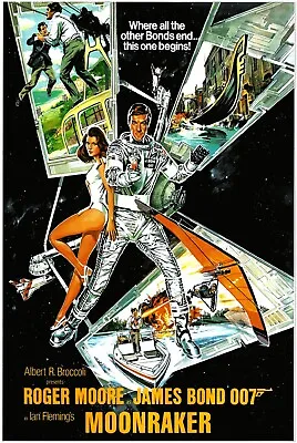 Moonraker- James Bond 007 Movie Poster - Roger Moore - US Version #2 • $26.99