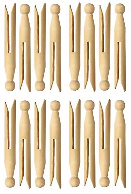 12Pcs Wooden Dolly Pegs Traditional High Quality Laundry Clothes Washing Line  • £2.99