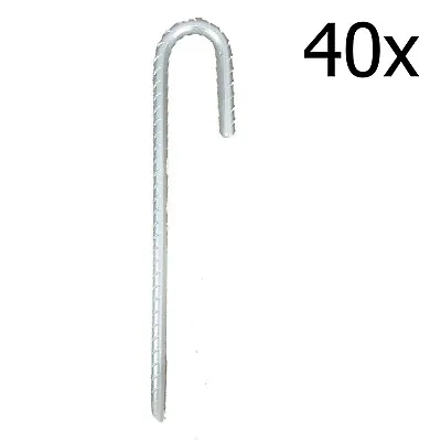 £44.49 • Buy 40 X H/D GROUND STAKES REBAR TENT PEGS 10mm X 30cm Bouncy Castle Gazebo Marquee 