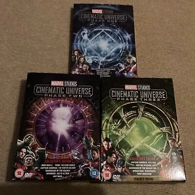 Marvel Cinematic Universe Phase 1-3 DVD - 17 Films - Great Bundle Price-Free P&P • £26.99