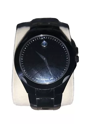 Movado Black Luno Sport 84 G11853.A Stainless Steel Water Resistant Sapphire Crs • $399