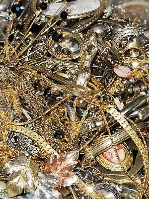 #2052 Retro Estate & New Gold Plated & Silver Plated Jewelry Lot • $59