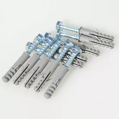 10x Coach Bolts And Raw Plugs For Sky Dish / Lcd / Plasma / Aerial Wall Brackets • £5.99