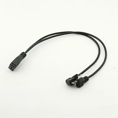 Micro USB 2.0 Female To Dual 2 Male Splitter Y 90°Angle Data Charger Cable Cord • $2.89